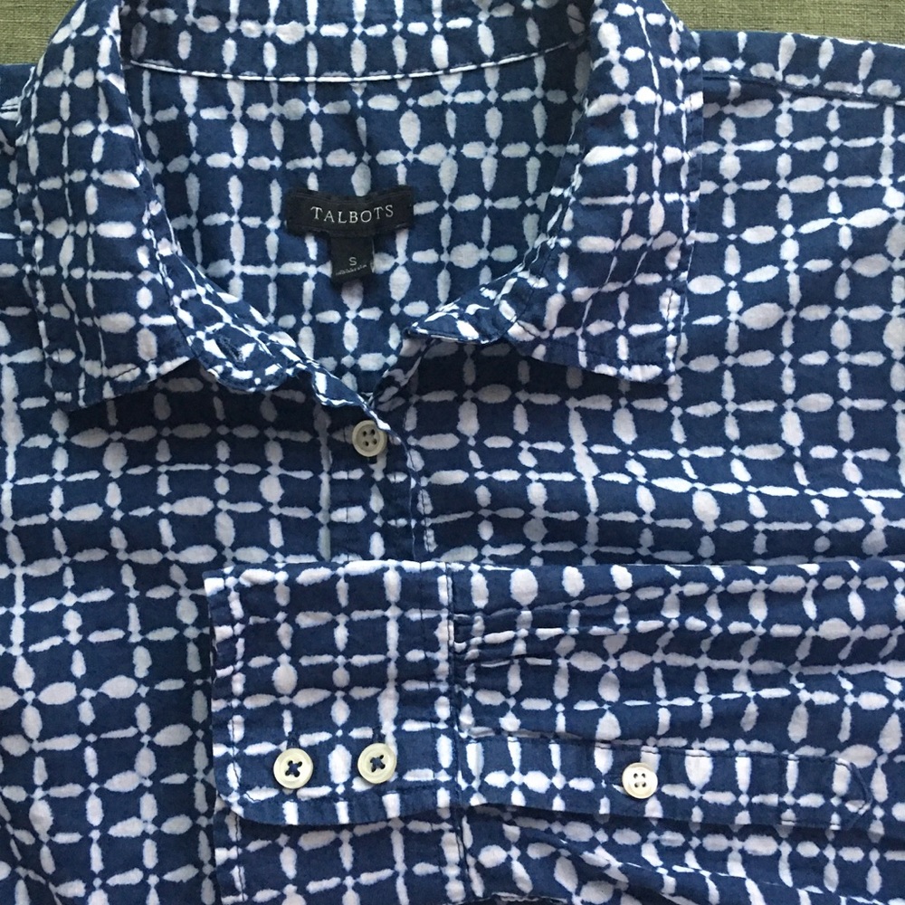 TALBOTS batik print blouse